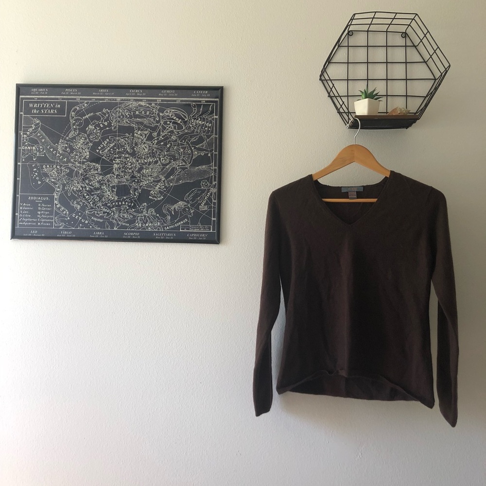 Brown 100% cashmere sweater